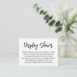 Modern, Simple Display Shower Bridal Gift Card