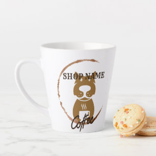 Modern Simple Dog Cafe Coffee Shop Latte Mug