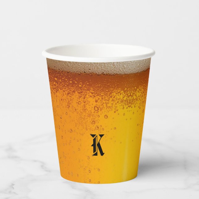 modern simple drinking  beer Christmas party Paper Cups (Front)