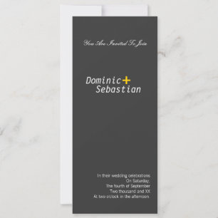 Modern Simple Elegance Gay Invitation