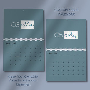Modern Simple Elegant 2026 Calendar
