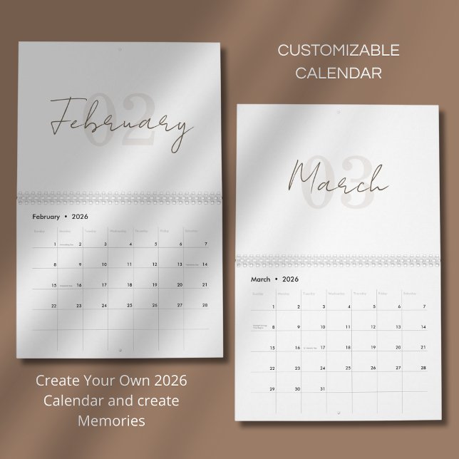 Modern Simple Elegant 2026 Calendar (Creator Uploaded)