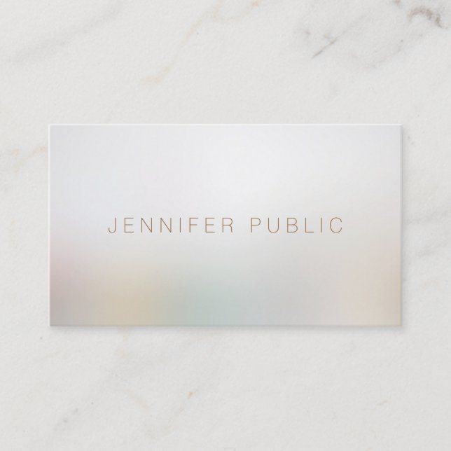 Modern Simple Elegant Beauty Salon Professional Business Card (Front)