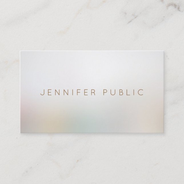 Modern Simple Elegant Beauty Salon Professional Business Card (Front)