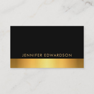 Modern simple elegant black gold professional business card