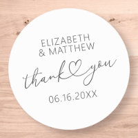 Modern Simple Elegant Chic Minimal Heart Wedding