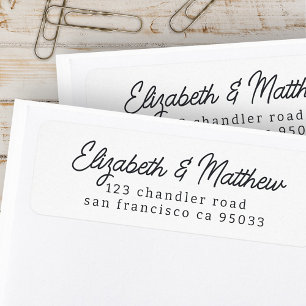 Modern Simple Elegant Chic Return Address Label