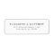 Modern Simple Elegant Chic Wedding Return Address