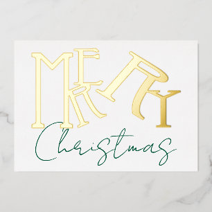 Modern Simple Elegant Christmas Photo Card