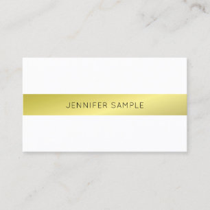 Modern Simple Elegant Design Gold Plain Luxury Business Card