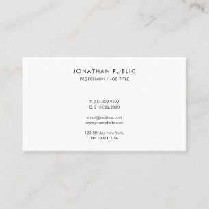Modern Simple Elegant Easy to Make Template Business Card
