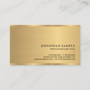 Modern Simple Elegant Gold Template Professional Business Card