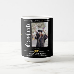 Modern Simple Elegant Graduation gold Cap Thanks Coffee Mug