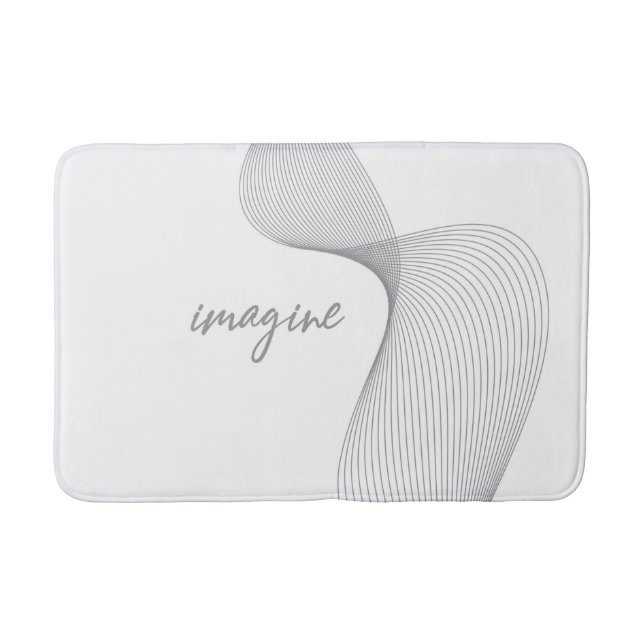 Modern, simple, elegant graphic design of Imagine Bath Mat (Front)