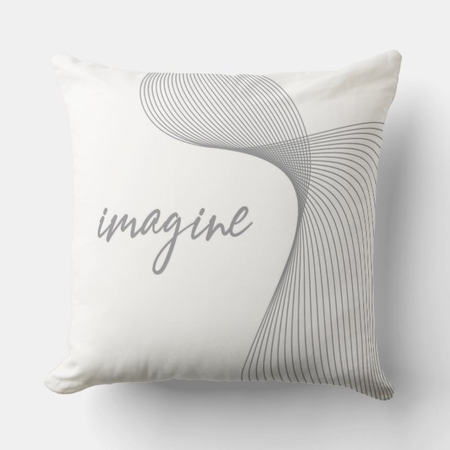 Modern, simple, elegant graphic design of Imagine Cushion (Front)
