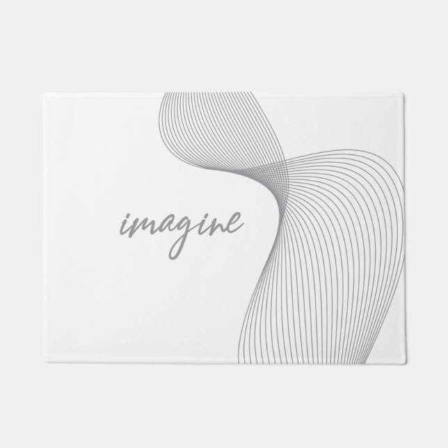 Modern, simple, elegant graphic design of Imagine Doormat (Front)