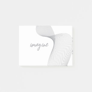 Modern, simple, elegant graphic design of Imagine Post-it Notes