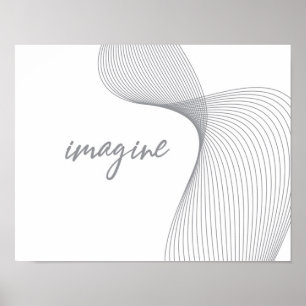 Modern, simple, elegant graphic design of Imagine Poster