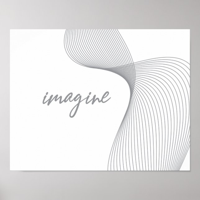 Modern, simple, elegant graphic design of Imagine Poster (Front)
