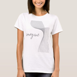 Modern, simple, elegant graphic design of Imagine T-Shirt