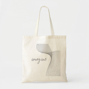 Modern, simple, elegant graphic design of Imagine Tote Bag