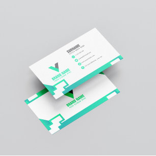 Modern Simple Elegant Green Business Card