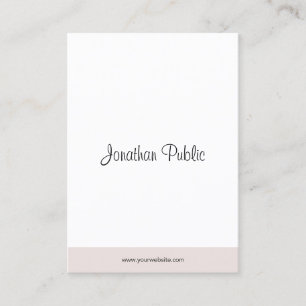 Modern Simple Elegant Hand Script Text Minimalist Business Card