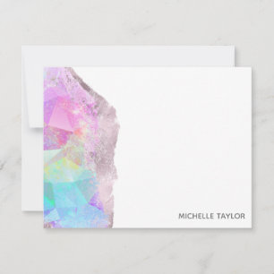 Modern Simple Elegant Holograph Opal Iridescent No Card