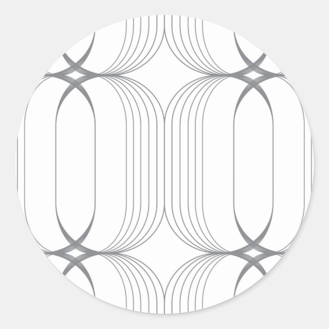 Modern, simple elegant luxury illustration pattern classic round sticker (Front)