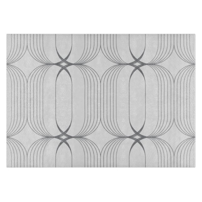 Modern, simple elegant luxury illustration pattern cutting board (Front)