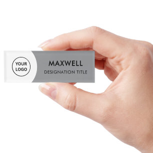 Modern Simple Elegant Magnet Title Name Tag