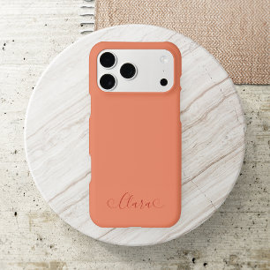 Modern Simple Elegant Orange Coral Stylish Trendy
