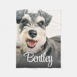 Modern Simple Elegant Photo Pet  Fleece Blanket