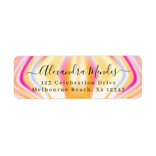 Modern simple elegant script return address label