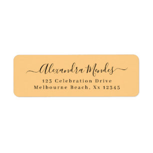 Modern simple elegant script return address label