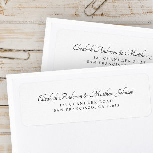 Modern Simple Elegant Script Return Address Label