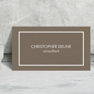 Modern Simple Elegant Texture Brown Attorney Business Card