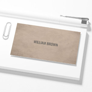 Modern Simple Elegant Texture Brown Consultant Business Card