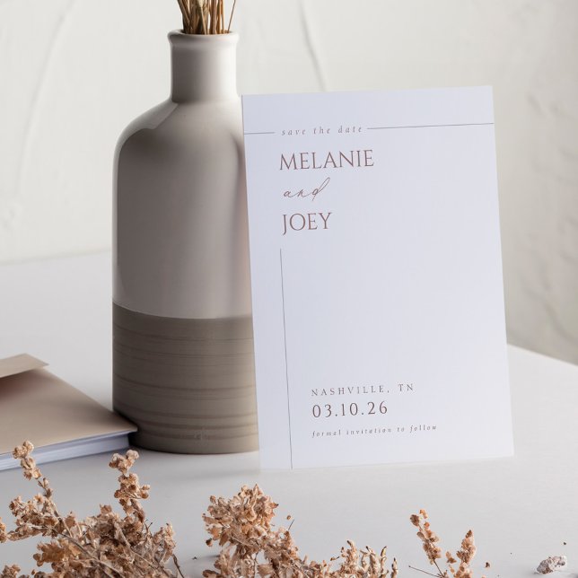 Modern Simple Elegant Typographic Save the Date Invitation (Modern Simple Elegant Typographic Save the Date Invitation)