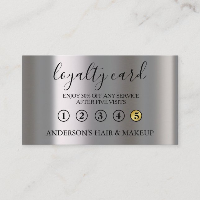 Modern Simple elegant typography Loyalty Card (Front)