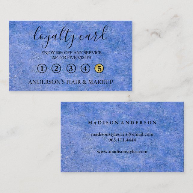 Modern Simple elegant typography Loyalty Card (Front/Back)