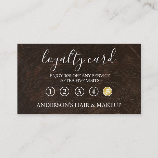 Modern Simple elegant typography Loyalty Card (Front)