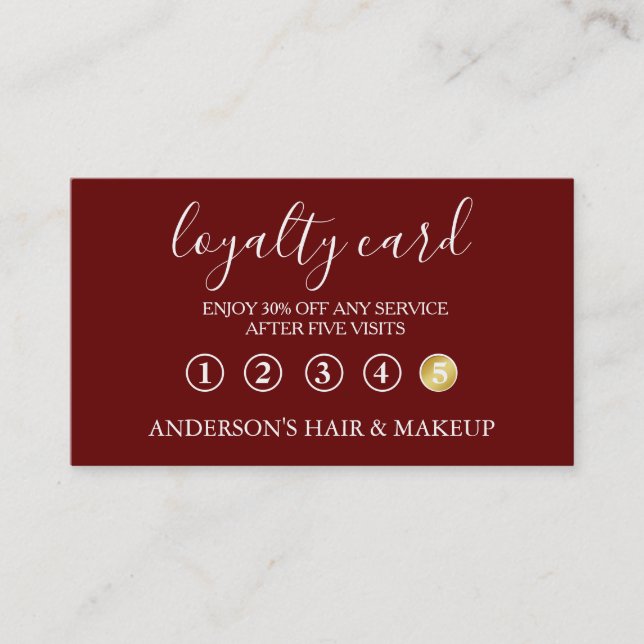 Modern Simple elegant typography Loyalty Card (Front)