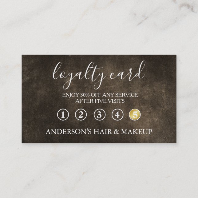 Modern Simple elegant typography Loyalty Card (Front)