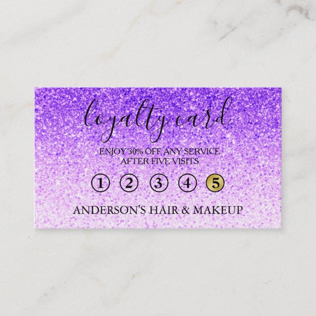 Modern Simple elegant typography Loyalty Card (Front)