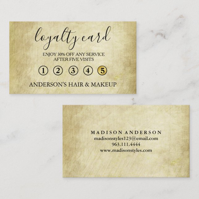 Modern Simple elegant typography Loyalty Card (Front/Back)