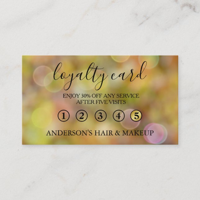 Modern Simple elegant typography Loyalty Card (Front)