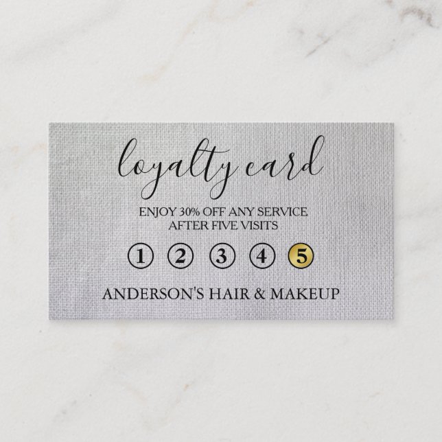 Modern Simple elegant typography Loyalty Card (Front)