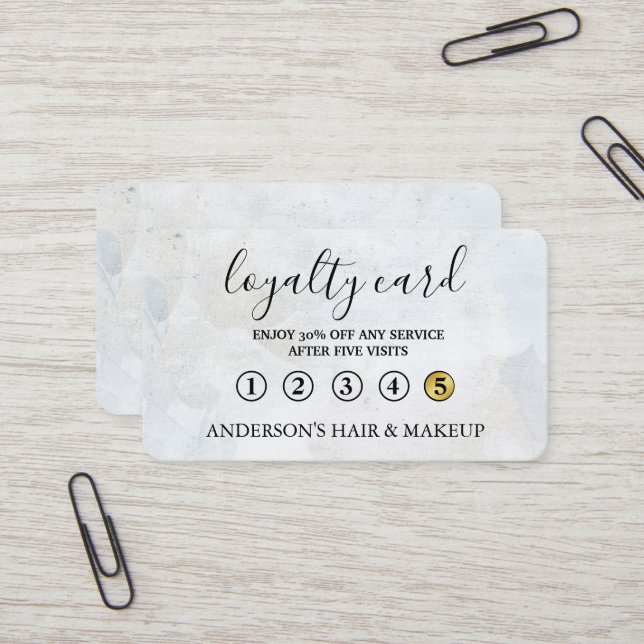 Modern Simple elegant typography Loyalty Card (Front/Back In Situ)