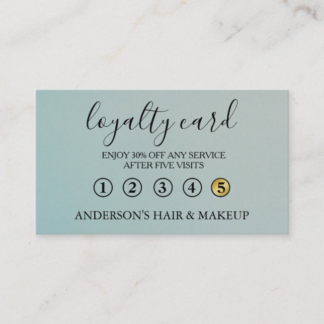 Modern Simple elegant typography Loyalty Card (Front)